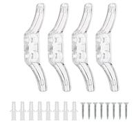 Create idea 10 Piezas de persianas de plástico Transparente con Tornillos para persianas de Ventana, Cortinas, Sombras, Cuerdas