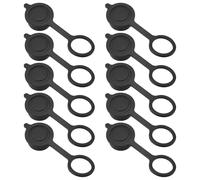 Create idea 10 piezas GX12 - Cubierta de enchufe de conector de aviación compatible con enchufes de conector de aviación, tapa de goma, conector circular, funda protectora, color negro