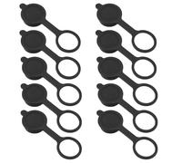 Create idea 10 Piezas GX20 Cubierta de Enchufe de Conector de Aviación Compatible con Enchufes de Conector de Aviación Tapa de Goma Funda Protectora de Conector Circular Negro