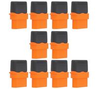 Create idea 10 Piezas XT60i Conector XT60I-F Hembra con Enchufe Protector de Alta Corriente para Batería Lipo RC Drone FPV Baterías Solares Naranja