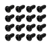 Create idea 100 Tornillos de Metal para Caja de Radio CB Y Radioaficionado Color Negro M3 6mm