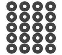 Create idea 100pcs Arandelas Planas de Goma M6 de 19,5x6,7x1,5mm Espaciador de Sellado Anillo de Junta Arandelas de Goma para Grifo Tubería Manguera de Agua Perno de Sujeción Color Negro