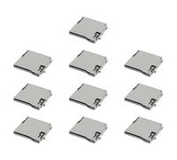 Create idea 10pcs Conectores de Ranura para Tarjeta Micro SD de 9 Pines 15 X 14 X 1,8 Mm para Tarjetas TF de Desarrollo Y Reproductores