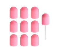 Create idea 11 piezas 10 mm x 15 mm tapa de lijado de manicura cubierta pulidora de grano fino tapa de lijado herramienta de manicura tapa de lijado de uñas para uñas naturales uñas artificiales, rosa