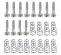Create idea 12 juegos de tornillos de pastilla de bobina única de 3 mm compatibles con Fender Squier 3 x 6 x 20 mm, color plateado