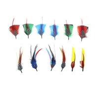 Create idea 12 plumas de sombrero real plumas decorativas plumas naturales accesorios de bricolaje para hacer manualidades, decoraci¨®n de ropa, multicolor