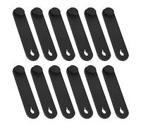 Create idea 12PCS Cables de Goma Soporte Organizador de Cables Correa de Gestión de Cables para Motocicleta Coche Producto Mecánico Cable de Cargador Doméstico 57 X 12 Mm Color Negro