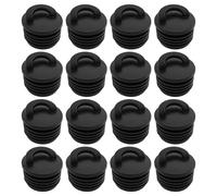 Create idea 16 Tapones de Drenaje de Goma Blanda para Kayak Canoas Barcos de Pesca Botes Inflables 40 X 27 Mm Color Negro
