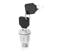 Create idea 1pc 19mm 2 Posiciones 6 Pines Interruptor Metal Completo Acero Inoxidable con Cierre Interruptor Llave Metal Acero Inoxidable con Anillo Sellado Y 2 Llaves Plateado