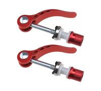 Create idea 2 abrazaderas M6 × 65 mm de liberación rápida para tija de sillín de bicicleta, tubo de tuerca de bloqueo alargada para bicicleta de carretera, bicicleta de montaña, color rojo