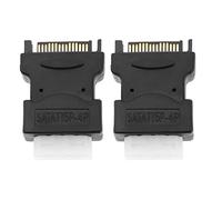 Create idea 2 adaptadores de 4 Pines Hembra IDE Molex a SATA Macho de 15 Pines convertidor Molex a Sata, Accesorios para alimentaci¨®n HHD/SSD/DVD RW/Disco Duro