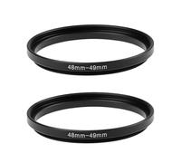 Create idea 2 adaptadores de anillo de filtro de lente de cámara de 48 a 49 mm que permiten filtros y campanas de 49 mm en rosca de 48 mm