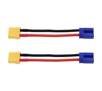 Create idea 2 cables adaptadores de conector hembra XT90 a macho EC5 de 10 cm, cable adaptador convertidor de 12 AWG para modelos de coches RC, modelos de aviones y modelos de barco
