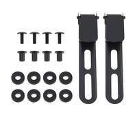 Create Idea 2 Clips de Hoja Fija con Tornillos y Arandelas compatibles con Kydex Ulticlip 85 x 15 mm, Color Negro