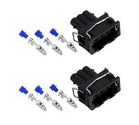 Create idea 2 Conectores de arnés de Cables de Coche de 3 Pines 357972753, Enchufe eléctrico Impermeable con terminales Compatible con Seat Compatible con Skoda