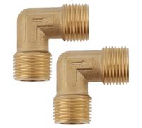 Create idea 2 Conectores de Latón con Codo de 90 Grados Y Rosca Macho de 16,5 Mm Adecuados para Compresores de Aire Sin Aceite