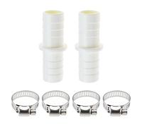 Create idea 2 Conectores de Manguera de Drenaje para Lavadora Adaptador de Extensión de Manguera de Plástico con 4 Abrazaderas de Manguera para Lavadora Lavavajillas Tubería de Agua
