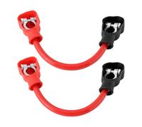 Create idea 2 conectores de terminal de batería de 210 mm, 25 cuadrados, 10 AWG, clip de conector de cable para coches, barcos, caravanas, motocicletas, color rojo y negro