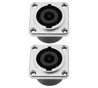 Create idea 2 conectores NL8MPR para receptáculo de montaje en panel de 8 polos, tipo D, adaptador de audio Speakon para NL8FC NL8FX NLT8X NL8FC NL8FX chapado en plata
