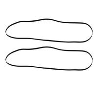 Create idea 2 correas negras de goma para tocadiscos de gramófono, correas de repuesto para tocadiscos, correa de repuesto para fonógrafo, 320 mm, longitud plegada, 5 mm de ancho