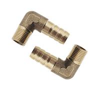 Create idea 2 empalmes de latón de 8 mm para manguera de 90 °, codo de combustible, junta conector adaptador de rosca macho compatible con aire de Mazout