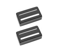 Create idea 2 fundas de latón con dos ranuras para pastilla de guitarra, 70 x 39 x 19 mm, cubierta clásica de cobre humbucker para piezas de pastilla de guitarra eléctrica, color negro