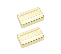 Create idea 2 fundas de latón con dos ranuras para pastilla de guitarra, 70 x 39 x 19 mm, cubierta de cobre clásico para piezas de pastilla de guitarra eléctrica, color dorado
