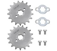 Create idea 2 Juego Piñones de Transmisión para Motor Delantero de Motocicleta, 428, 17T, 17mm para 50 CC, 70 CC, 110 CC, 125 CC, 140 CC, 160 CC Compatible con Honda