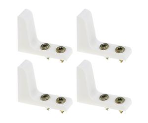 Create idea 2 pares de estabilizadores de asiento de inodoro tambaleantes sueltos, amortiguadores para evitar que los ancianos y discapacitados se deslicen con tornillos, plástico blanco