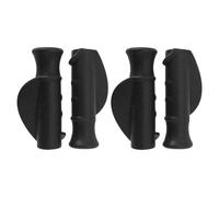 Create idea 2 pares de mangos de 22 mm, fundas de mango derecho e izquierdo, de PVC, asas ergonómicas, piezas de repuesto, accesorios negros