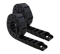 Create idea 2 Piezas Cadenas de Arrastre de Nailon de 18x37mm Cable Semicerrado Línea de Remolque 1M de Longitud Anidado Flexible para Máquinas Herramientas CNC Accesorios de Impresora 3D