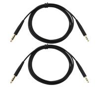 Create idea 2 Piezas Conector Macho de 3,5mm A Conector Estéreo Macho de 2,5 Mm Cable de Audio de Repuesto para Auriculares Compatible con BO-SE QC35/QC35 II/QC25/OE2 (Negro)