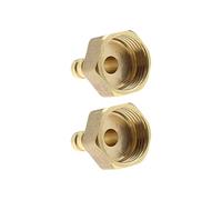 Create idea 2 piezas conectores de accesorios de latón con rosca hembra BSP de 8mm a 1/2 pulgada con púas para manguera, adaptador acoplador de junta con púas para combustible, aire, gas, agua, aceite