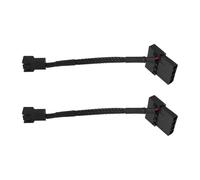 Create idea 2 Piezas de Cable Adaptador de Conector de Alimentación de Ventilador de 3 Pines A M-olex de 4 Pines Cable Corto de 13cm con Funda para Alimentación del Ventilador de La Computadora