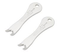 Create idea 2 Piezas Extractor de Clavijas de Puente de Guitarra Acústica 70 X 20 Mm de Acero Inoxidable Apto para La Mayoría de Clavijas de Puente Estándar Color Plateado