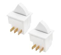 Create idea 2 Piezas Interruptor de Luz de Puerta de Refrigerador de 3 Pines Compatible con Whirlpool W11396033 40,8x29,3 Mm 125V/5 A 250V/2,5 A Sensor de Luz de Puerta de Refrigerador Blanco