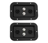 Create idea 2 Placas de Conector de Altavoz con Conectores SpeakON NL4 Y Hembra de 1/4 de Pulgada Compatible con PA Altavoces