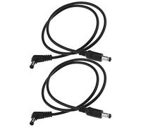 Create Idea 2 Pzs DC5521 Cable Alimentación Macho A Ángulo Recto para Tira de Luz CCTV Cámaras de Vigilancia - Repuesto DC A DC Accesorios Negro
