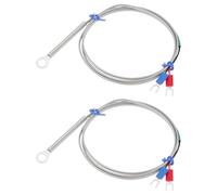 Create idea 2 sensores de temperatura de termopar tipo K con anilla de 6 mm, sonda de alta temperatura de 0 a 600 °C, acero inoxidable con cable de 1 m