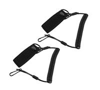 Create idea 2 unids cable espiral estilo bobina elástico seguro resorte Lanyard Anti-perdida retráctil Sling llavero para silbato al aire libre lámpara de bolsillo brújula dispositivo de navegación linterna