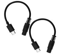 Create idea 2 unids Tipo C Macho a DC Hembra convertidor de Cable de Carga de alimentaci¨®n Conector Adaptador para Port¨¢Til Reproductor de DVD Bluetooth Audio DC 5V-12V Fuente de alimentaci¨®n 15cm
