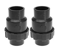 Create idea 2 válvulas de retención de agua de 50 mm, válvula de retención interior, válvula de retención de tubo, accesorios de conector de tubo de agua para reflujo, PVC, color gris