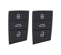 Create idea 2 x 3 botones de repuesto para llavero remoto de coche, teclado de goma negra para bloqueo de desbloqueo de maletero, compatible con Polo Golf 7