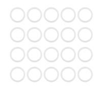 Create idea 20 Arandelas de Nailon de 19 Mm para Reparación de Manijas de Puertas 19 X 16,3 X 1 Mm Color Blanco