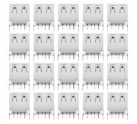 Create idea 20 Conectores USB Tipo A Hembra de 4 Pines Y 13,7 Mm Rectos Y Verticales para Soldar