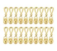 Create idea 20 Deslizadores Cremallera Sin Bloqueo Dorados N.º 5 6 Mm con Forma Lágrima Metal Deslizador 4 Cm Cremalleras Bobina Nailon Deslizadores Cremallera Abiertos 6 Mm Dorados
