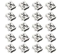 Create idea 20 Piezas USB Tipo B Puerto Hembra Miniconector de 5 Pines SMD SMT PCB Conector para Ordenador Teléfono Móvil MP3 Y Reparación de Tabletas
