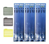 Create idea 21 Piezas Aparejos de Pesca de Carpa 18 Aparejos de Pelo para Pesca de Carpa con 3 Tapones de Cebo Boilie Extensor de Pelo Ganchos de Púas Tamaño 6 A 8 A 10