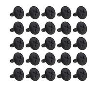 Create idea 25 Piezas Tornillo de Montaje de La Cubierta de La Batería del Motor del Faro del Coche Tornillo de Retención de Plástico 7H0915450 Negro Apto para Orificios de 5mm