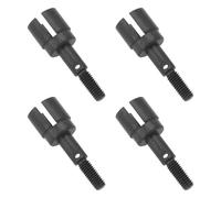 Create idea 4 ejes de rueda de metal para coche RC 02033, eje de transmisión de rueda de coche RC compatible con HSP 1/10 94108 94111 94123, color negro